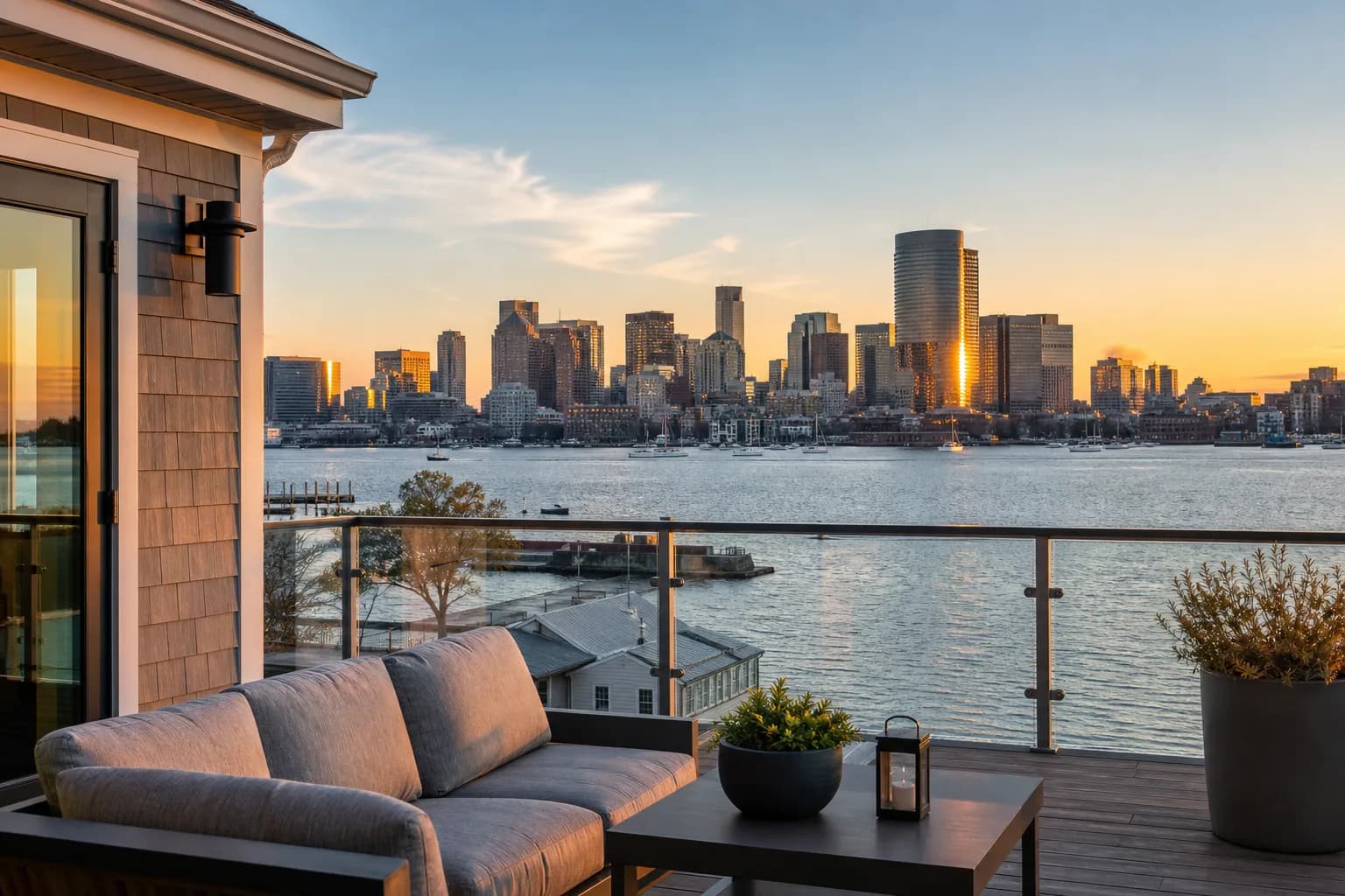 East Boston and the Boston skyline across the harbor