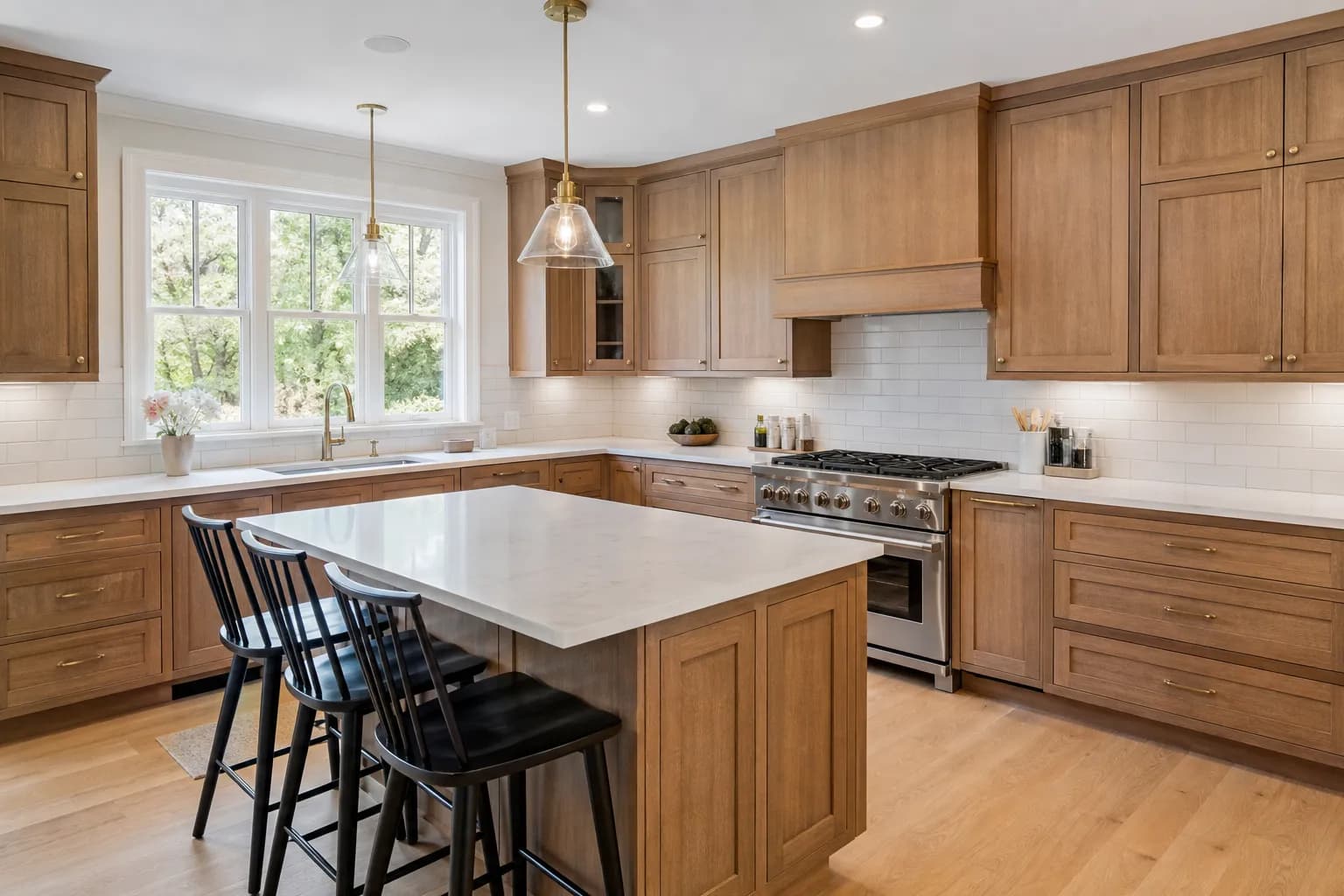 Freshly finished custom kitchen carpentry by PJAB.INC