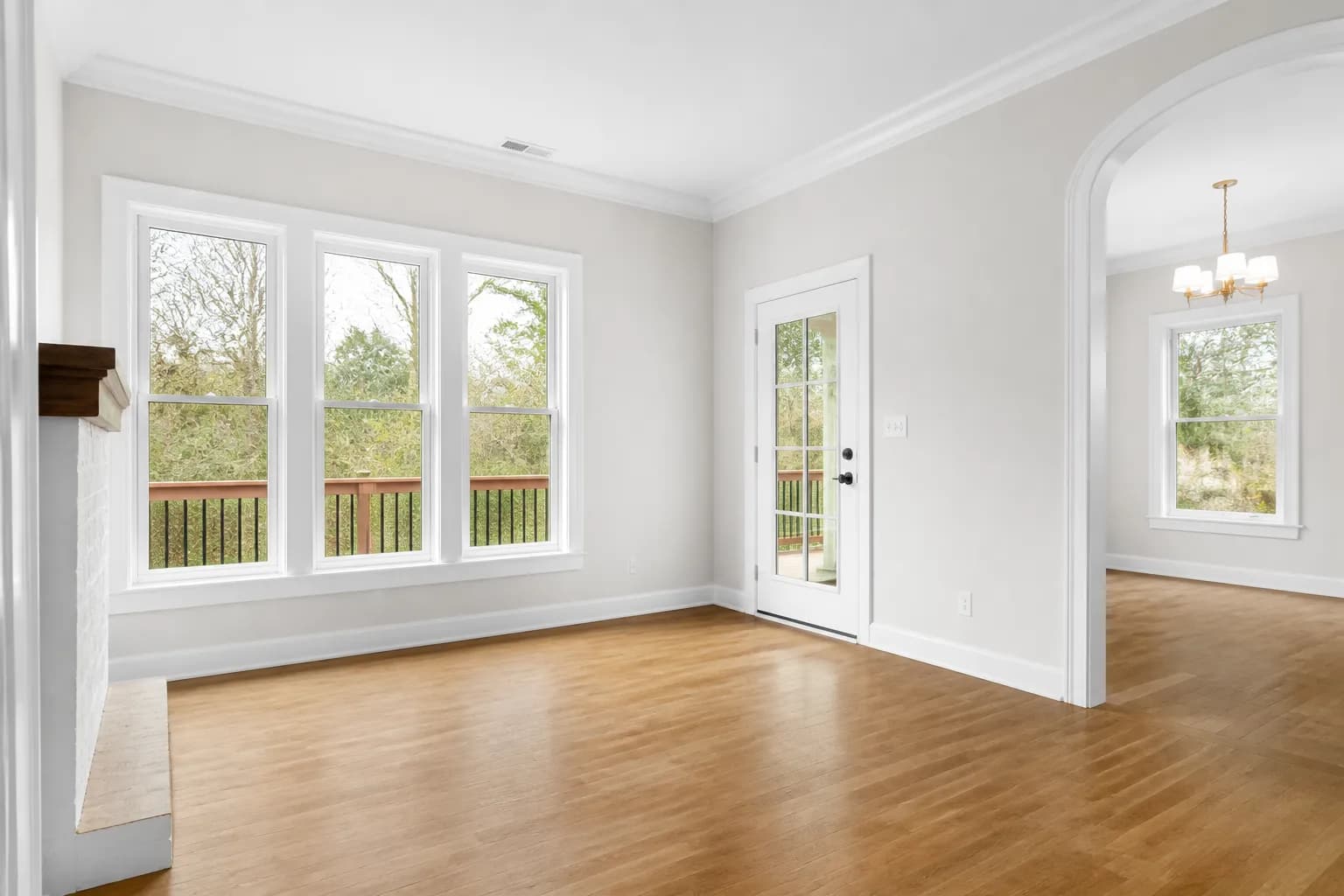 Interior painting and trim work in an East Boston home